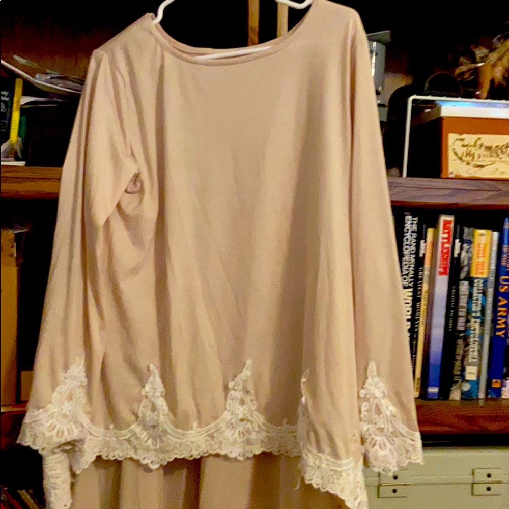 Shirt that cascades in back